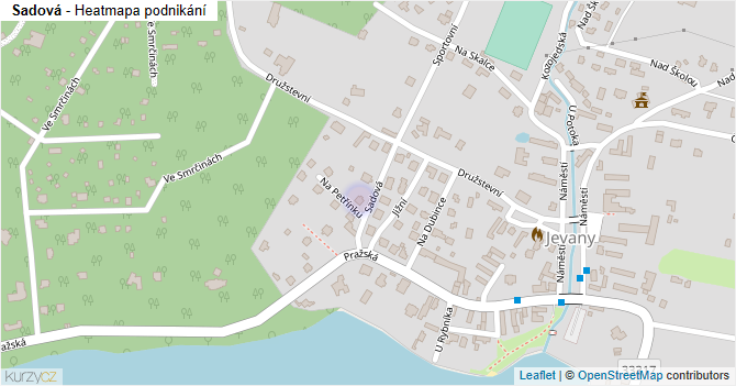 Sadová - mapa podnikání