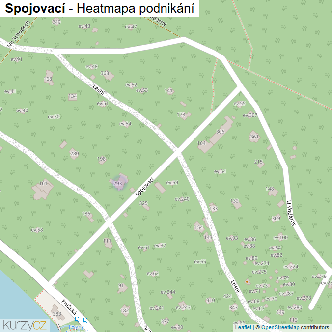 Mapa Spojovací - Firmy v ulici.