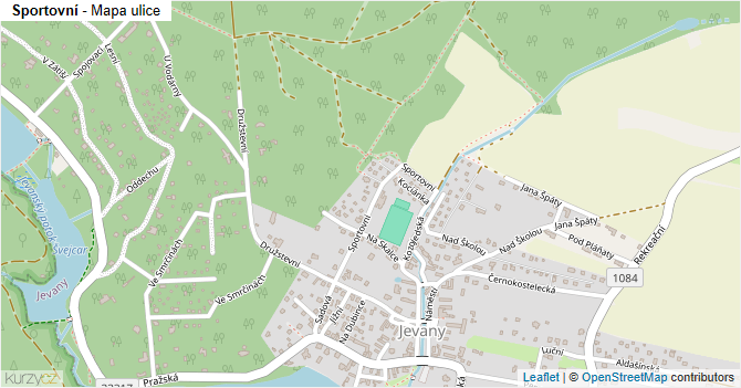 Sportovní - mapa ulice