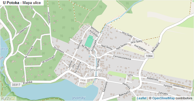 U Potoka - mapa ulice