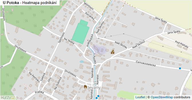 U Potoka - mapa podnikání