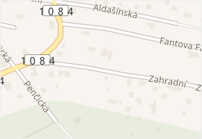 Zahradní v obci Jevany - mapa ulice