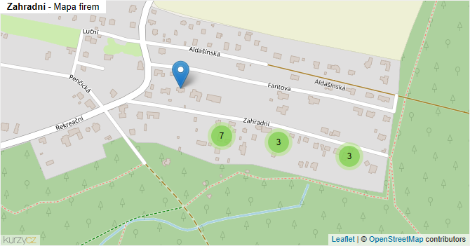 Zahradní - mapa firem