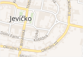 Barvířská v obci Jevíčko - mapa ulice