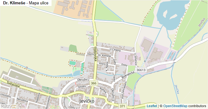 Dr. Klimeše - mapa ulice