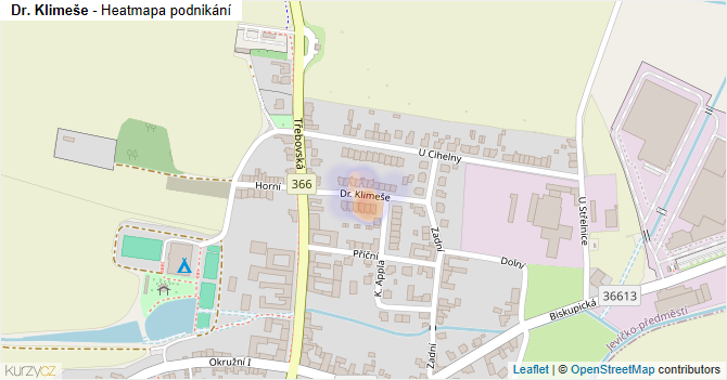 Dr. Klimeše - mapa podnikání