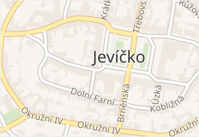 Jevíčko v obci Jevíčko - mapa části obce