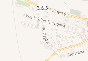 K. Čapka v obci Jevíčko - mapa ulice