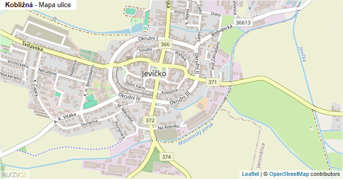 Kobližná - mapa ulice