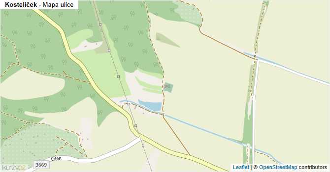 Kostelíček - mapa ulice