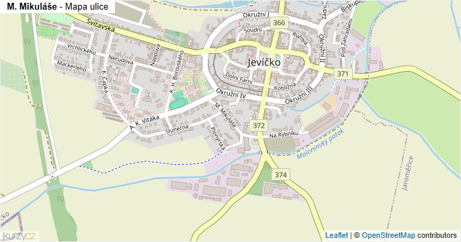M. Mikuláše - mapa ulice
