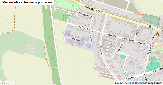 Mackerleho - mapa podnikání
