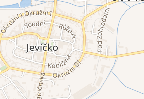 Malé náměstí v obci Jevíčko - mapa ulice
