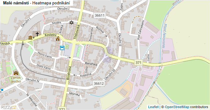Malé náměstí - mapa podnikání