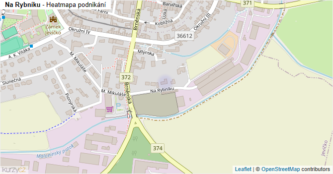 Na Rybníku - mapa podnikání