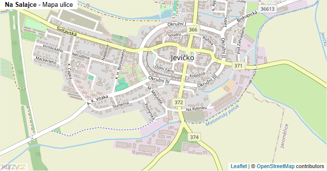 Na Salajce - mapa ulice