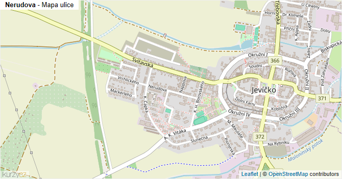 Nerudova - mapa ulice