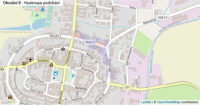 Okružní II - mapa podnikání