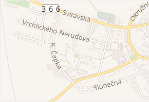 Petra Bezruče v obci Jevíčko - mapa ulice