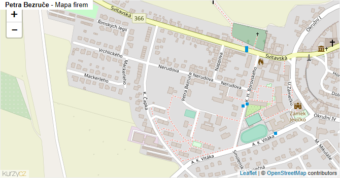 Petra Bezruče - mapa firem