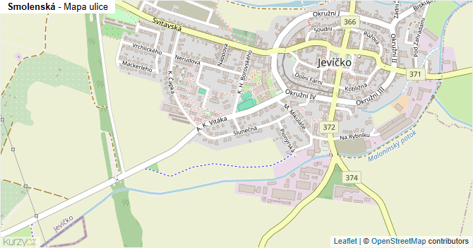 Smolenská - mapa ulice