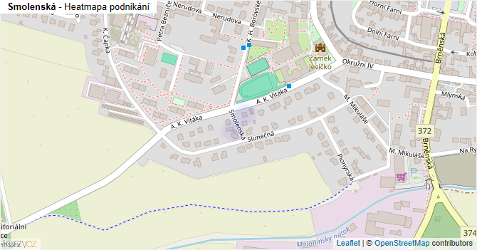Smolenská - mapa podnikání