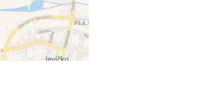 Soudní v obci Jevíčko - mapa ulice