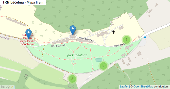 TRN-Léčebna - mapa firem