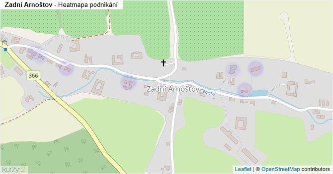 Zadní Arnoštov - mapa podnikání