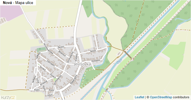 Nová - mapa ulice