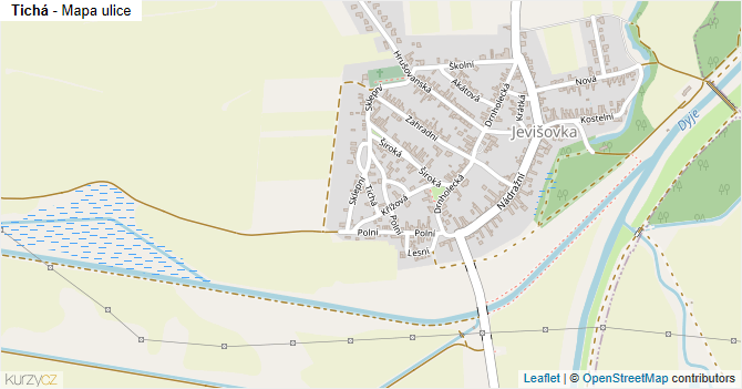 Tichá - mapa ulice