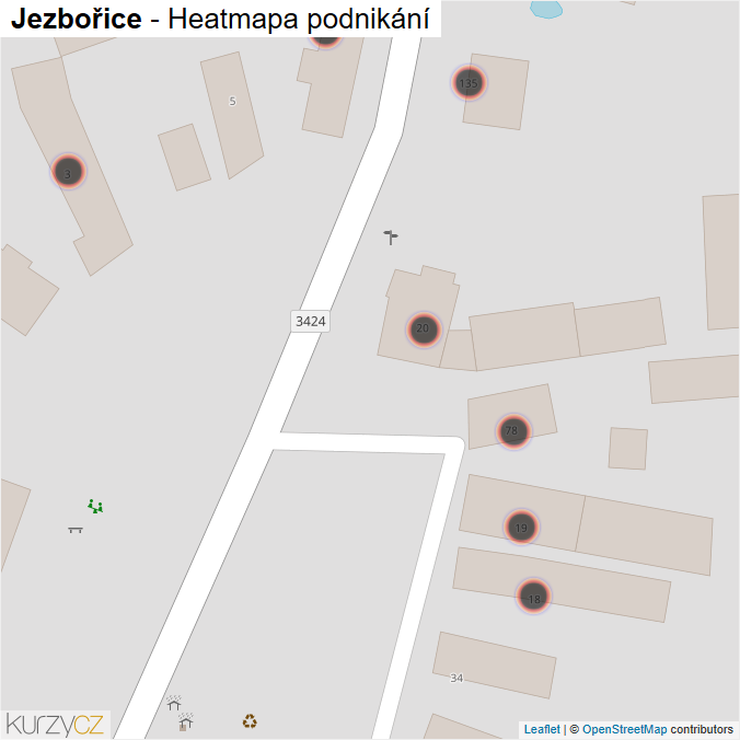 Mapa Jezbořice - Firmy v obci.