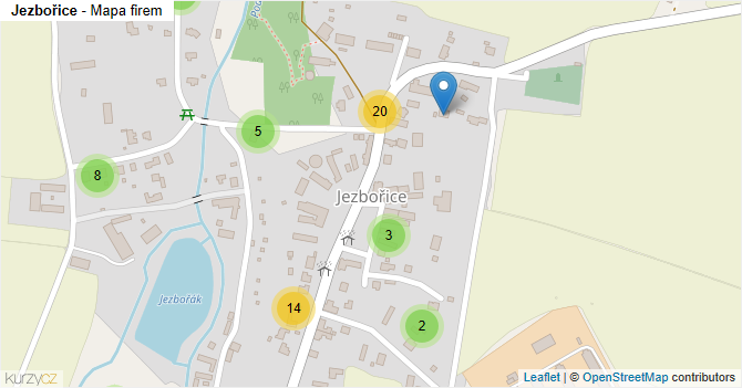 Jezbořice - mapa firem