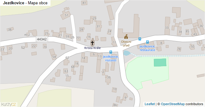 Jezdkovice - mapa obce