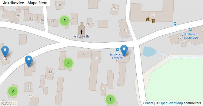 Jezdkovice - mapa firem