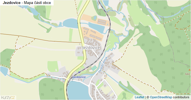 Jezdovice - mapa části obce