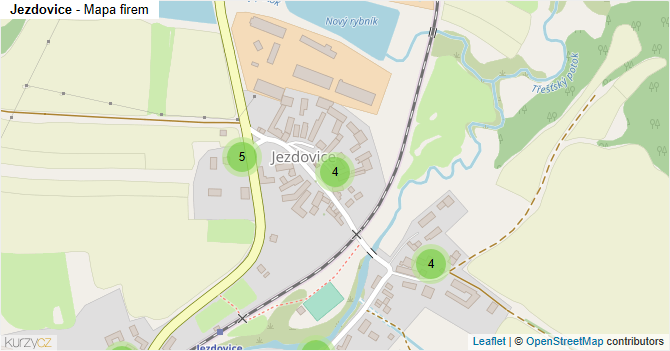 Jezdovice - mapa firem