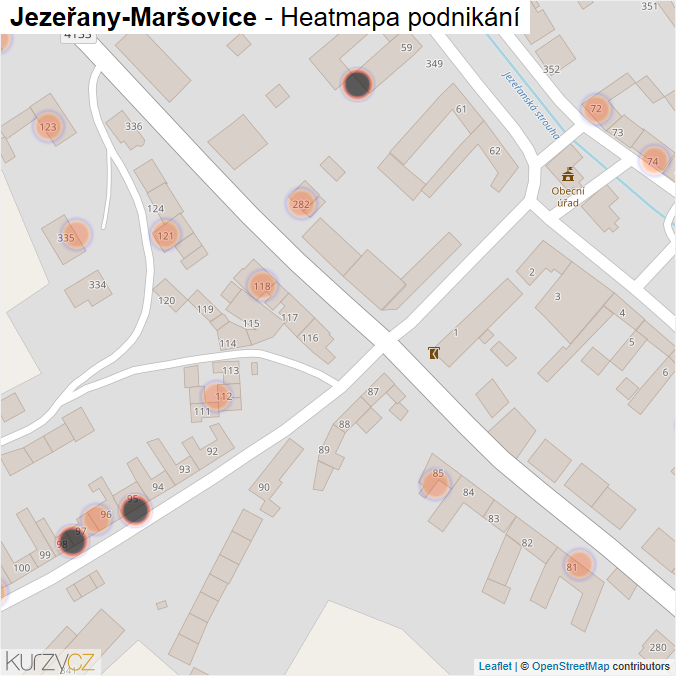 Mapa Jezeřany-Maršovice - Firmy v obci.