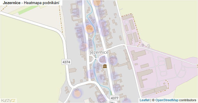 Jezernice - mapa podnikání