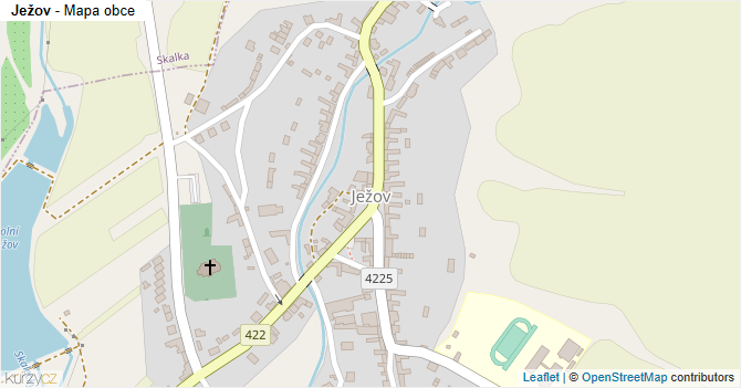 Ježov - mapa obce