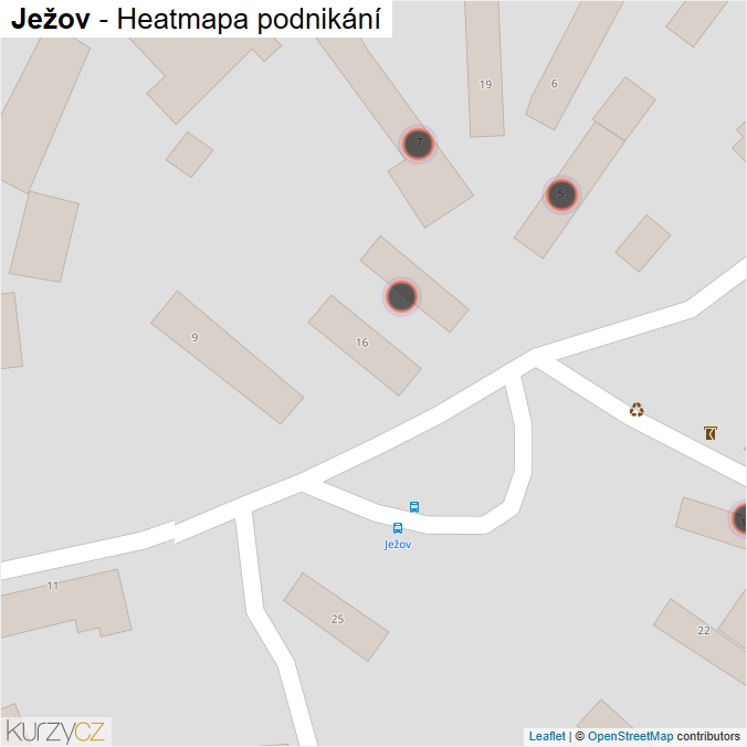 Mapa Ježov - Firmy v obci.