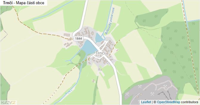 Trnčí - mapa části obce
