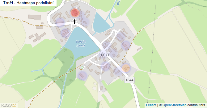 Trnčí - mapa podnikání