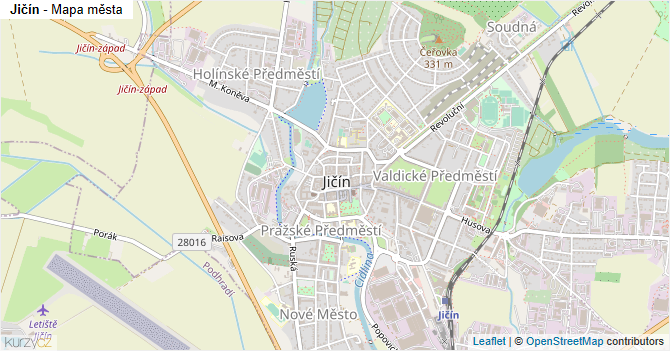 Jičín - mapa města