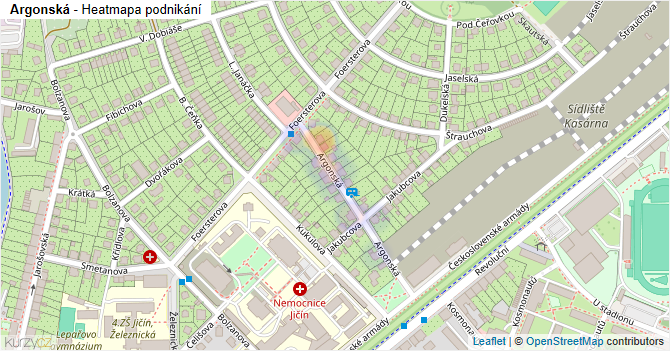Argonská - mapa podnikání