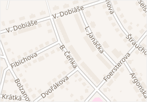 B. Čeňka v obci Jičín - mapa ulice