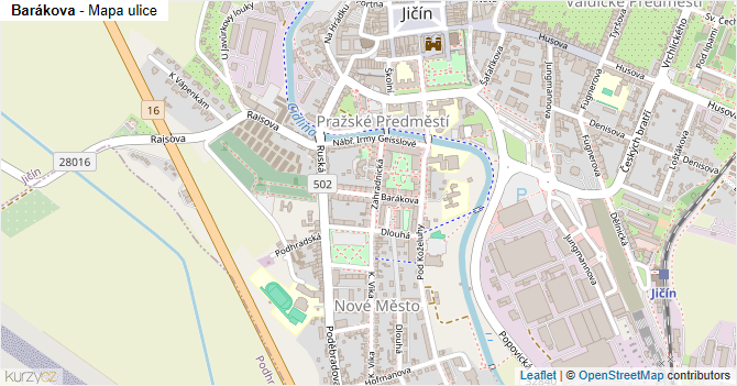 Barákova - mapa ulice
