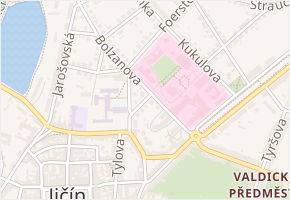 Čelišova v obci Jičín - mapa ulice