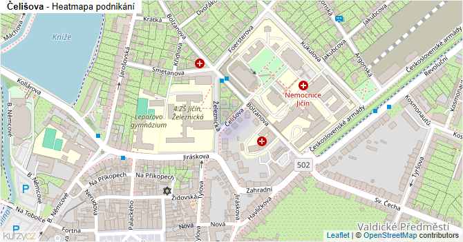 Čelišova - mapa podnikání