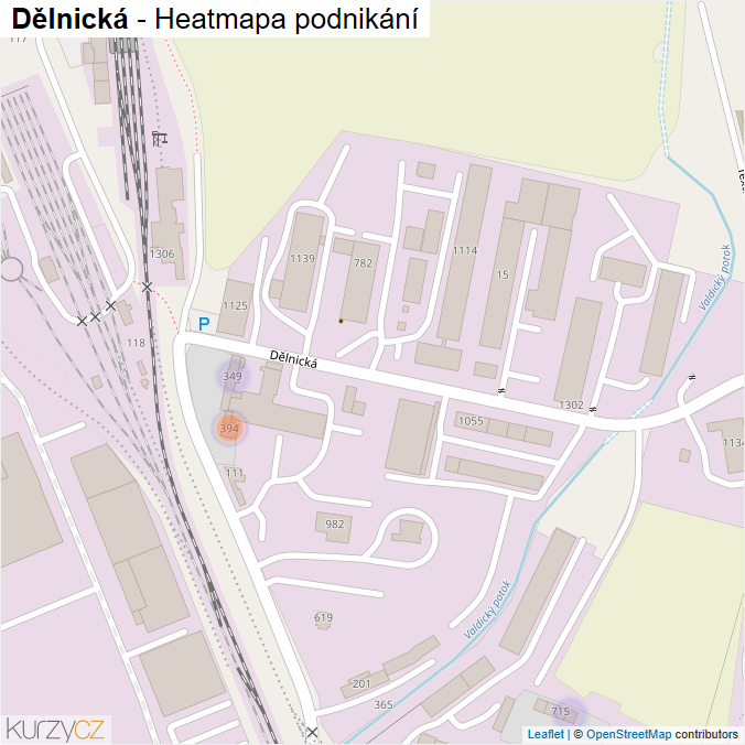 Mapa Dělnická - Firmy v ulici.